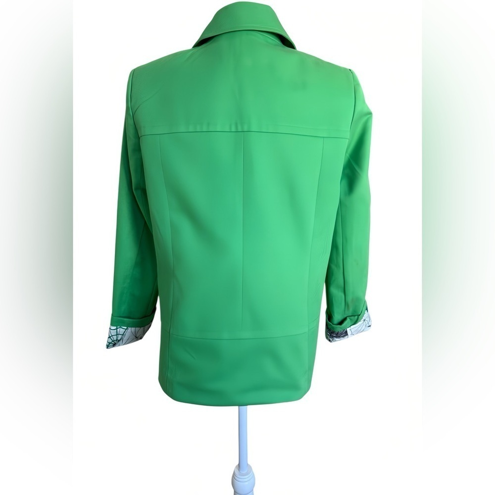 Banana Republic Kelly Green Toggle Peacoat Jacket S Twill Umbrella Print Lining - Picture 3 of 12